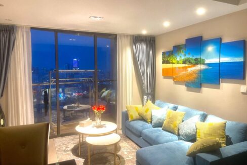 3 bedroom condo for sale in Toul Kork - TimeSquare 3 - living sofa viewing