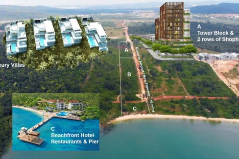 Beachfront land for sale Ream - ShihanoukVille - Plan C