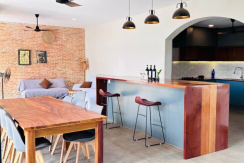 Modern European-Style Villa for Sale on Kampot Riverbank dinning table