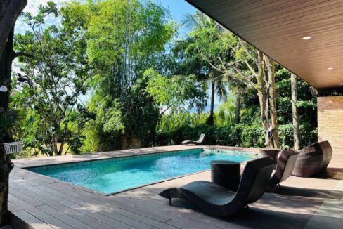 Modern European-Style Villa for Sale on Kampot Riverbank swimming pool