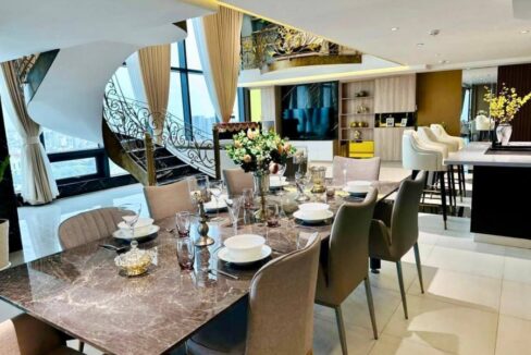4 Bedroom Duplex Penthouse for sale in Phnom Penh - Dinning Table