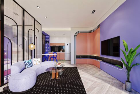 Time Square 302 living