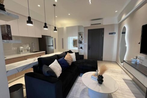 Time Square 302 living room