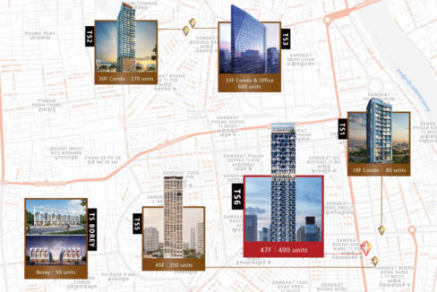 Time Square 7 Condo – Your Gateway to Luxury Living in Phnom Penh Project Building Location TS1-TS7