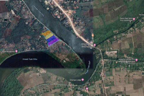 Urgent-Sale!-Waterfront-Land-for-Sale-in-Kampot-Along-Teuk-Chhu-River-Map-Location
