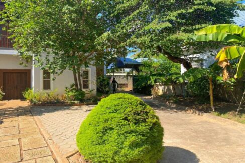 Luxury wooden 3 bedroom house for rent in Siem Reap tree & garden