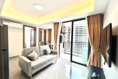 1 Bedroom Condo For Rent Boeung Trabek Phnom Penh - US450 - Living Area