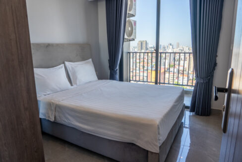 Fully furnished 1-bedroom apartment for rent in Phnom Penh Bedroom