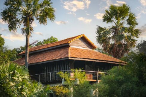 stunning Khmer-style wooden villa Koh Dach
