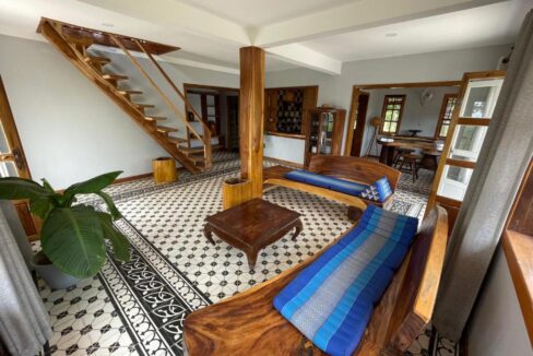 Luxury Private Villa with Beach Views in Cambodia Living Room Wooden House