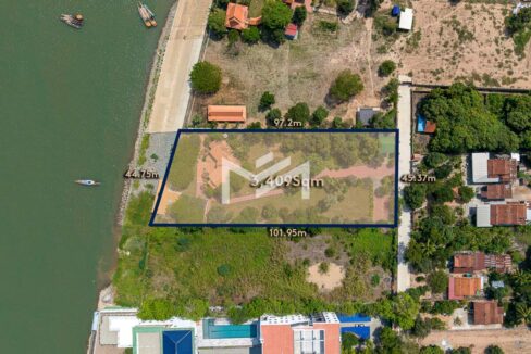 3,409 Sqm Riverfront Land for Sale in Mukh Kampul, Kandal Riverfront Land for sale