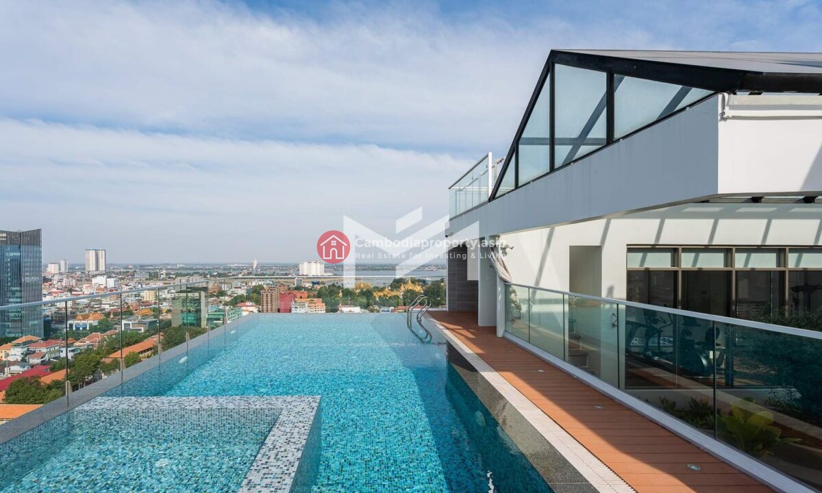 Grace Residence 2-Bedroom Corner Unit for Sale in Daun Penh, Phnom Penh Swimming Pool