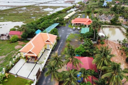 Resort for Sale in Kampot – 6,200sqm Land, Bungalows, Restauran