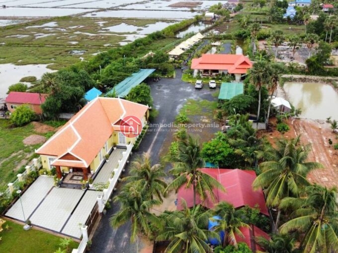 Resort for Sale in Kampot – 6,200sqm Land, Bungalows, Restaurant | $900,000