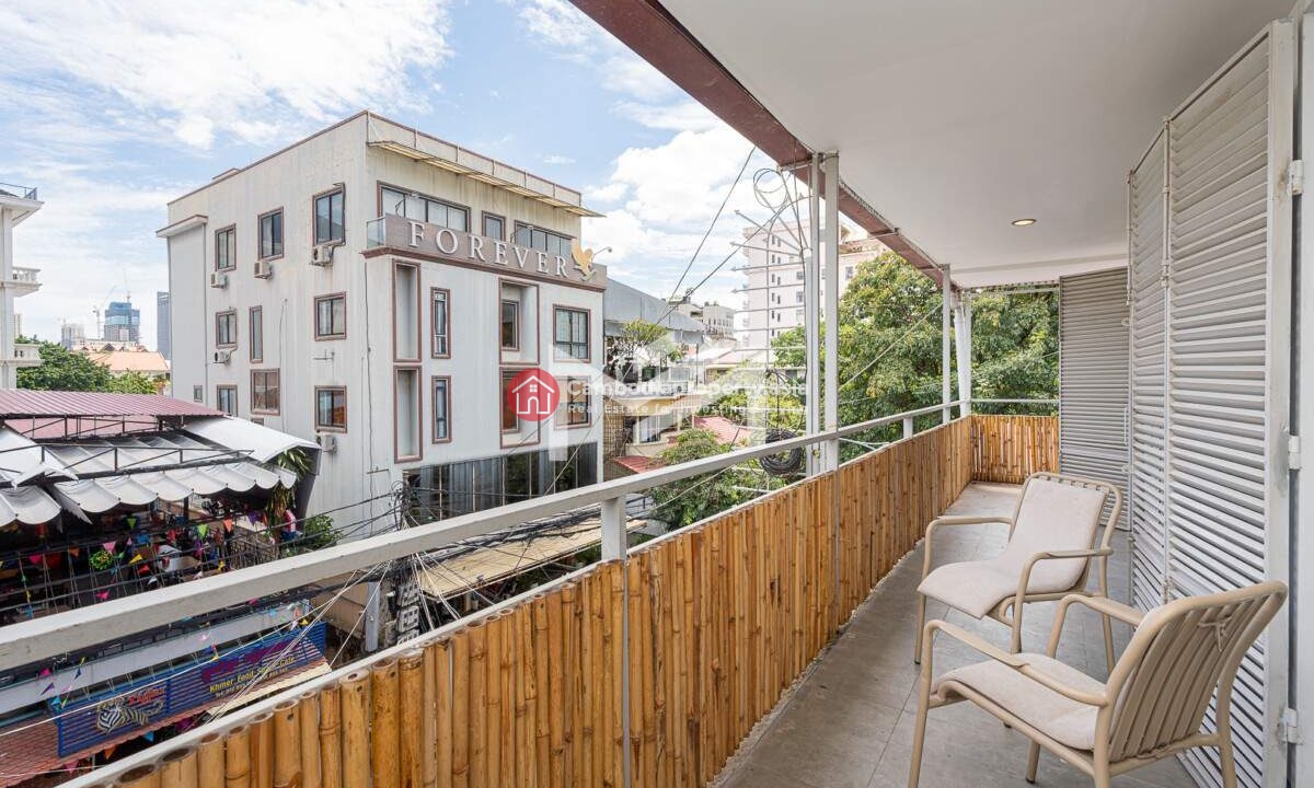 Renovated Flat & Studio for Sale in Phnom Penh Balcony