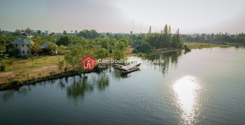 Waterfront Land for Sale in Kampot – 1,699 Sqm with Sunset View