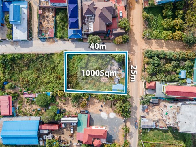 1000 Sqm Residential Land For Sale - Ta Khmau