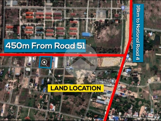 3531 Sqm Land For Sale - Road 51