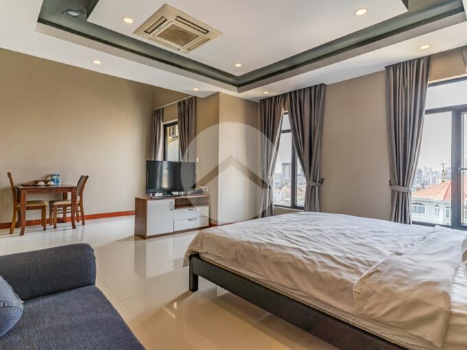 45 Sqm Serviced Studio Apartment For Rent - Phsar Daeum Thkov