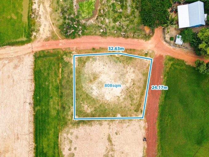808 Sqm Residential Land For Sale - Sangkat Siem Reap