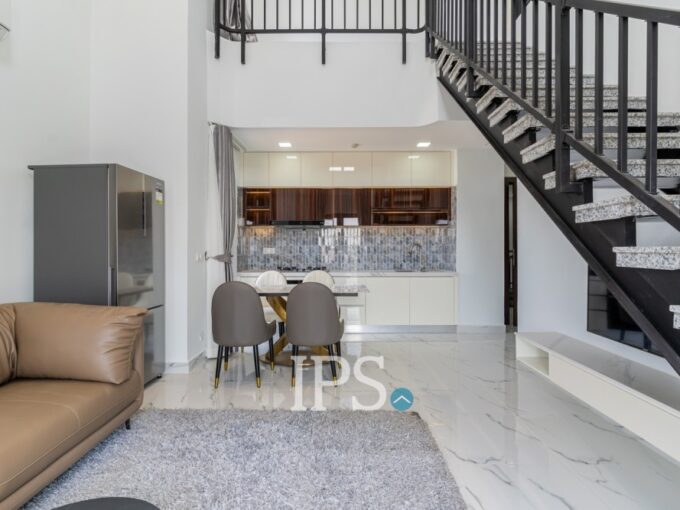 Duplex 2 Bedroom Serviced Apartment For Rent - Boeung Trabek