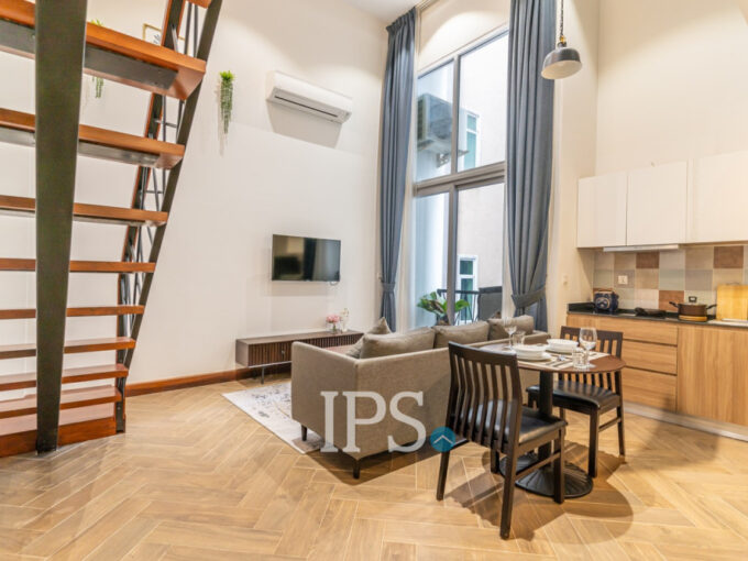 Loft 1 Bedroom Serviced Apartment For Rent - Toul Tum Poung 1