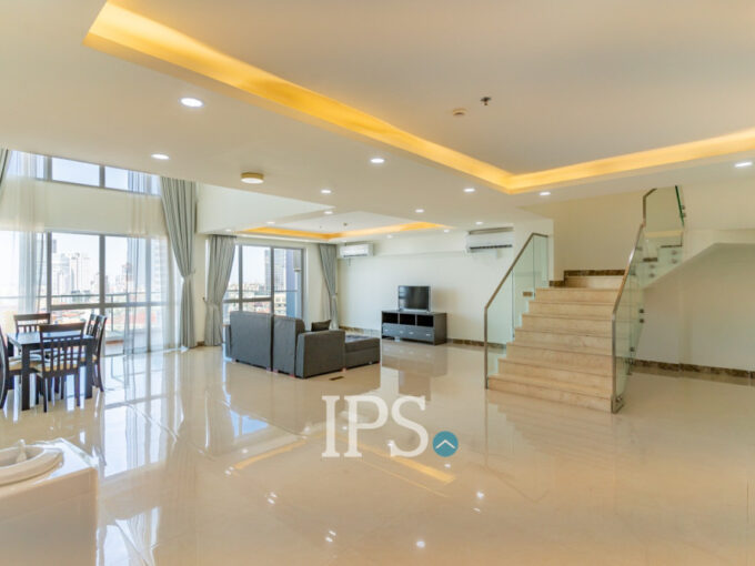 Duplex 3 Bedroom Penthouse Serviced Condo For Rent - Veal Vong