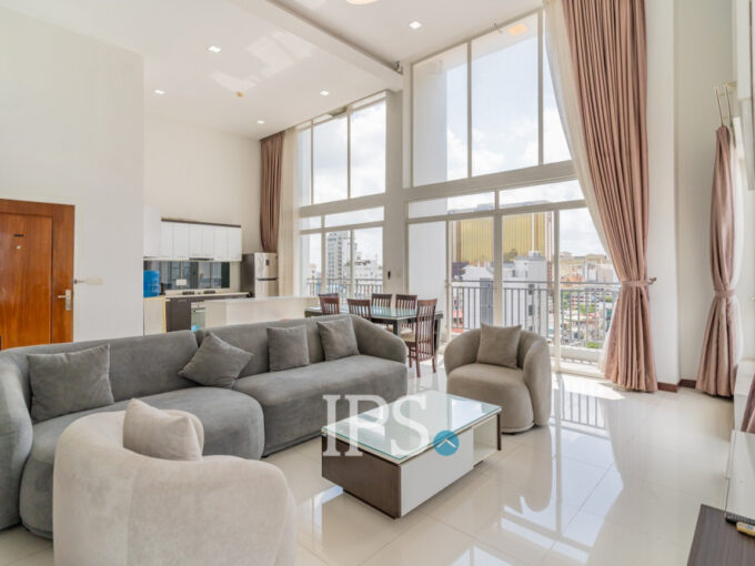 Duplex 2 Bedroom Serviced Apartment For Rent - Tonle Bassac