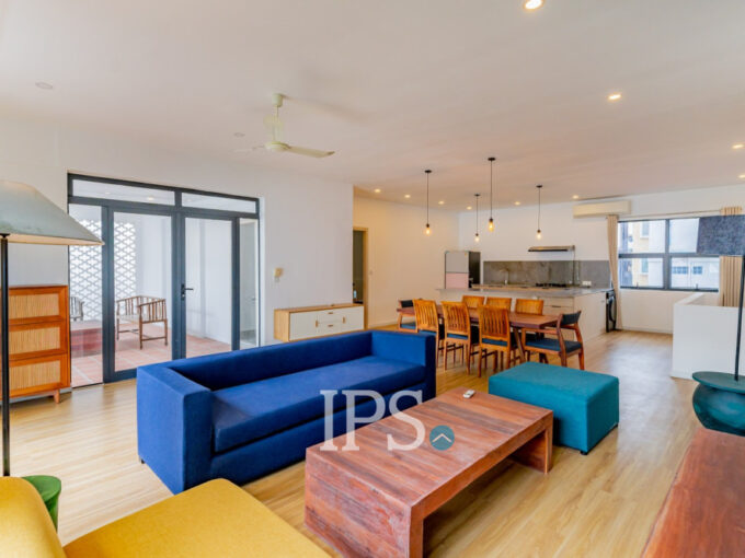 Renovated 3 Bedroom Apartment For Rent - Tonle Bassac