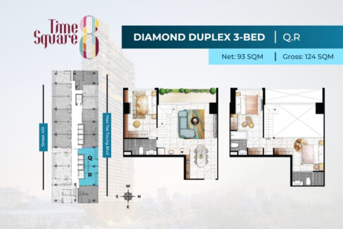 3 Bedroom Duplex Condo for Sale | Time Square 8 Phnom Penh near Russian Market