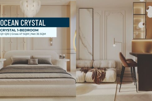Crystal 1 Bed (47 sqm) – Ocean Crystal Tower, Otres Beach Interio