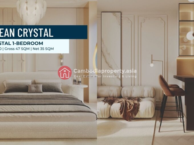 Crystal 1 Bed (47 sqm) – Ocean Crystal Tower, Otres Beach