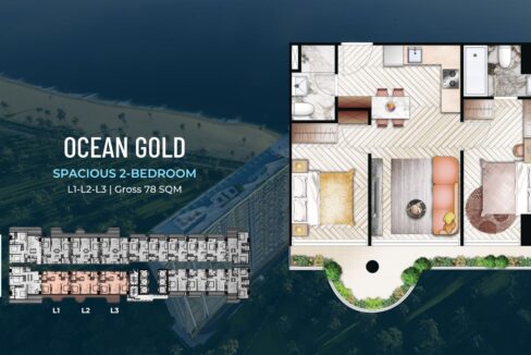 Golden 2 Bed Condo – Ocean Diamond Tower Time Square 10 - 78sqm