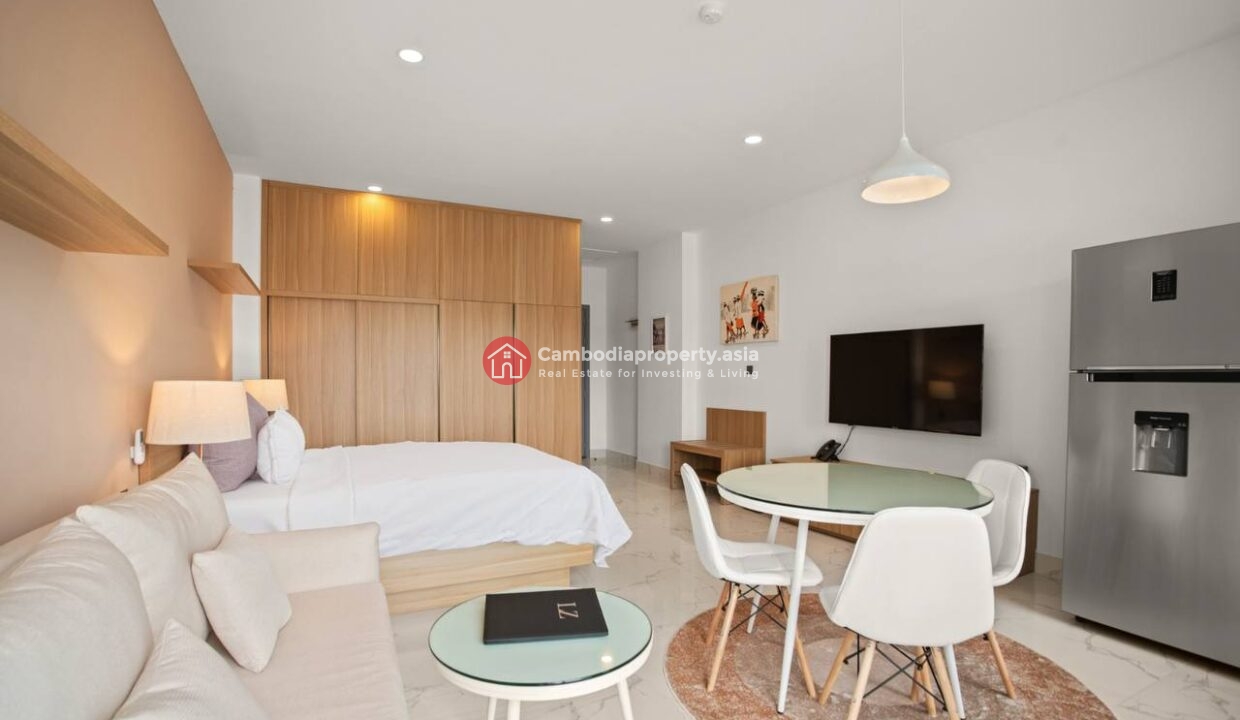 Lavish Studio Condo for Sale in Sihanoukville Living room