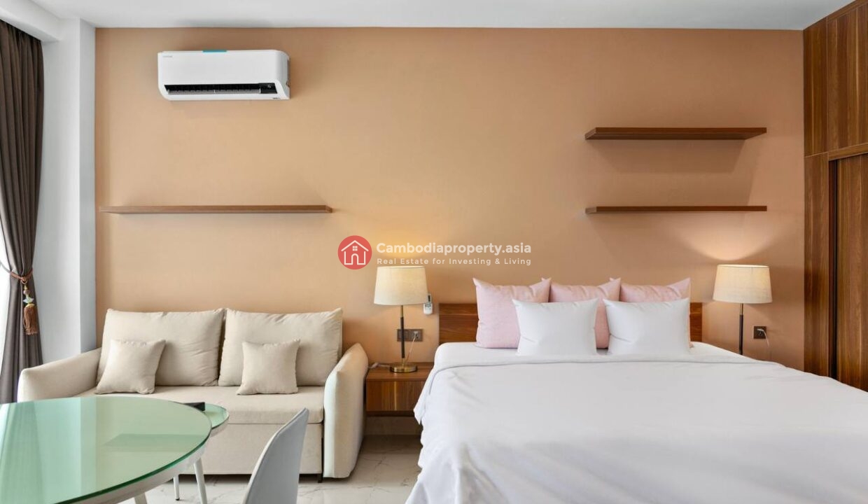 Lavish Studio Condo for Sale in Sihanoukville bed