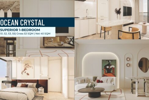 Superior 1 Bed (53 sqm) – Ocean Crystal Tower, Otres Beach Interio