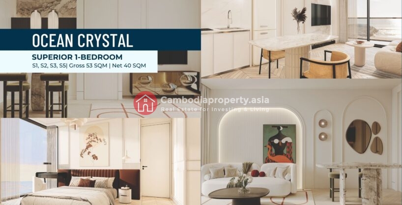 Superior 1 Bed (53 sqm) – Ocean Crystal Tower, Otres Beach